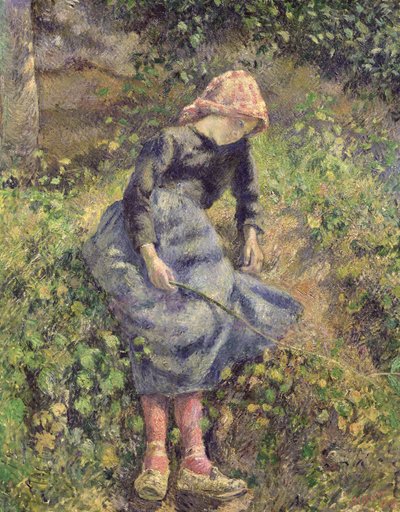 Girl with a Stick, 1881 by Camille Jacob Pissarro